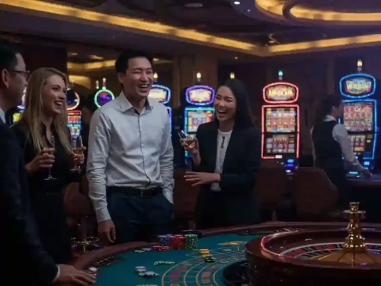 Viva MX smiling man watching roulette wheel spin with excitement.