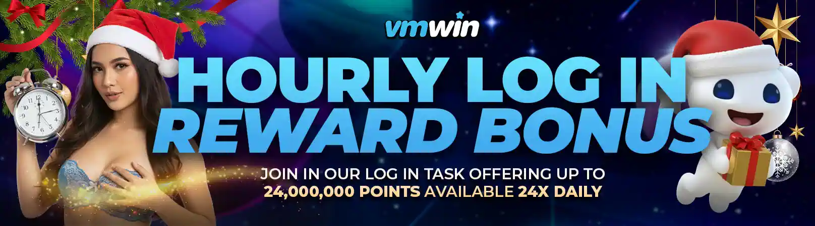 hourly log in reward bonus vmwin