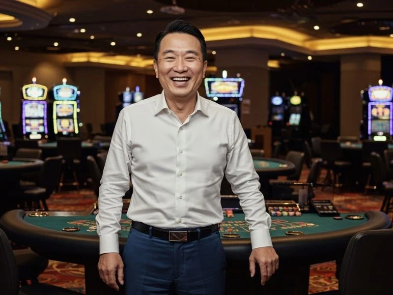 Vivamax Free Watch Standing Smiling Casino cheerful pose