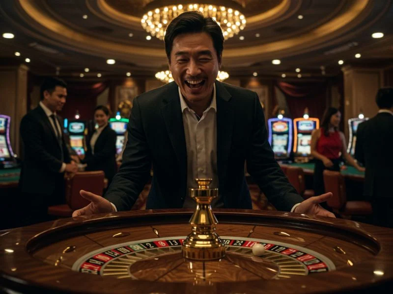 Vivamax Azi Roulette Player Smiling After Spin winning joy