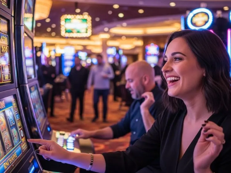 Calm poker player with a gentle smile at the table, representing GCash casino bonus theme
