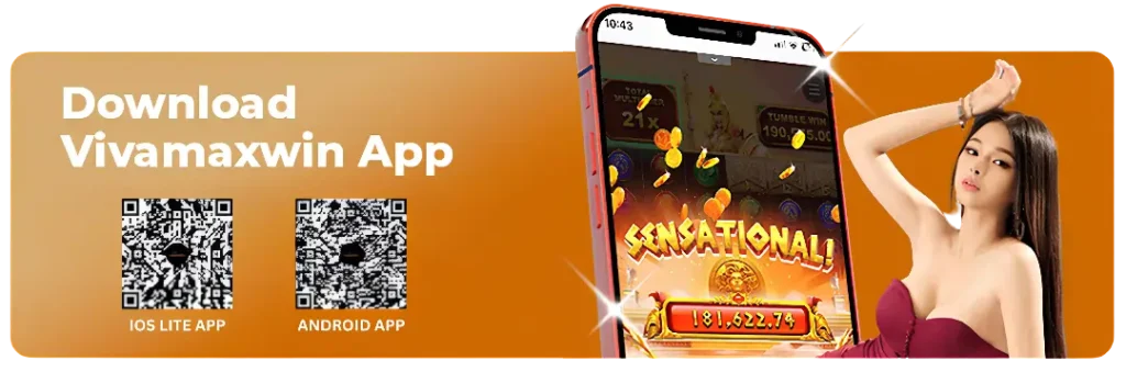 Download VMWIN banner with app interface and vibrant call-to-action design