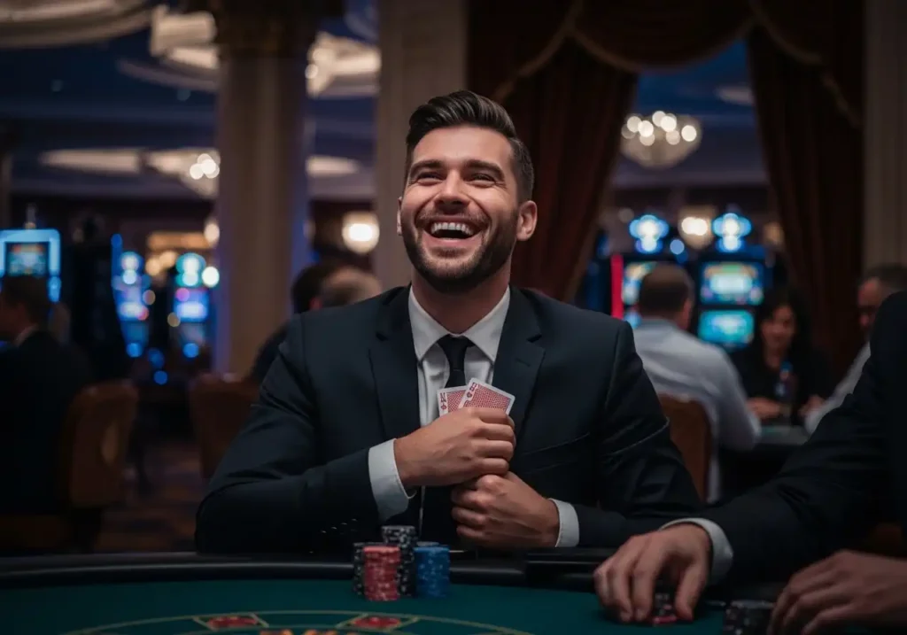 Pisowin Smiling Baccarat Cards VMWIN happy player