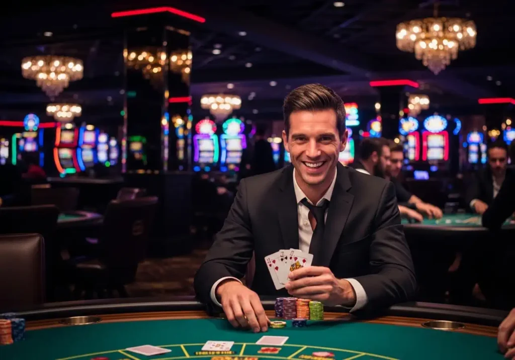 Peso 888 Casino Smiling Baccarat Cards VMWIN cheerful player