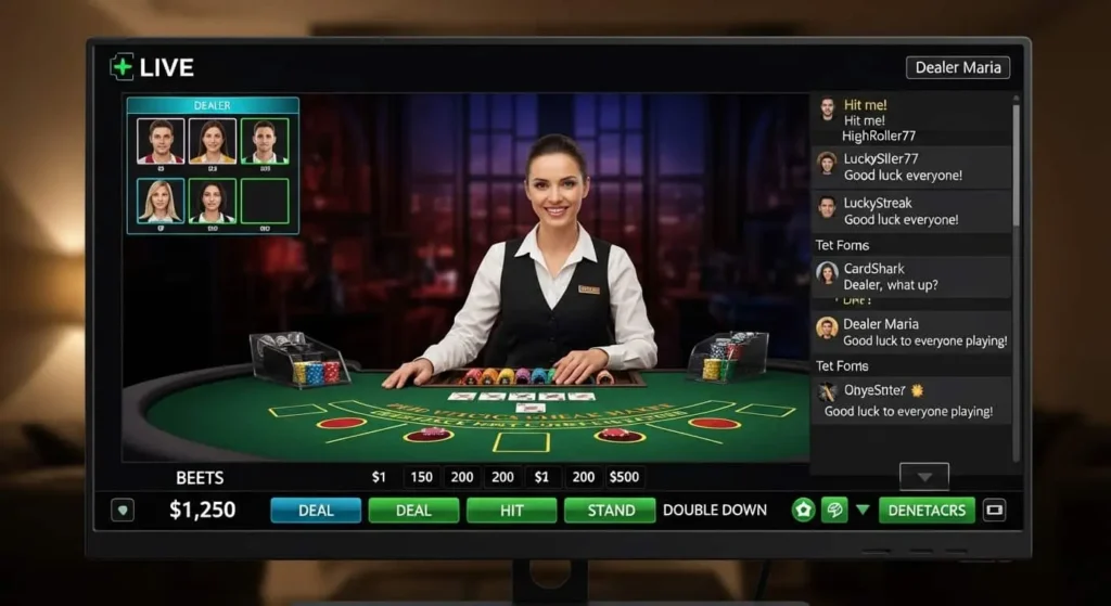 Rob Guinto Viva Max live dealer chat interaction casino gameplay