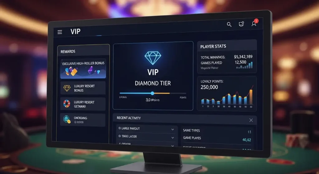 Ava Mendez Viva Max VIP casino dashboard rewards interface