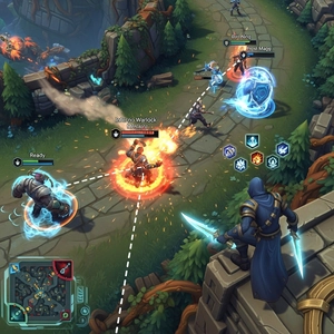 e-sports strategy and skill gameplay with professional gamers in a competitive match